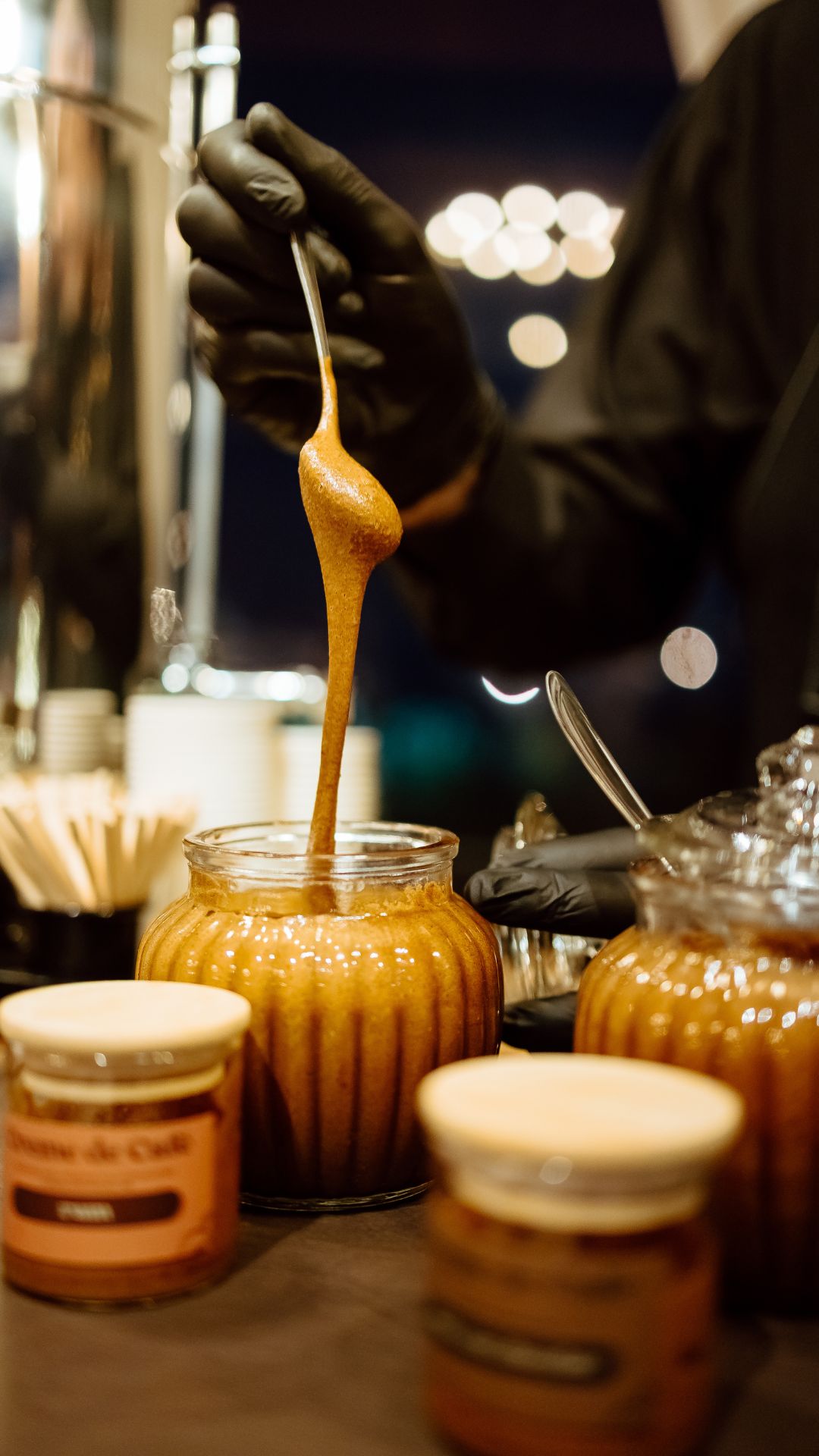 Preparo ao vivo de um creme de café Click Kafé